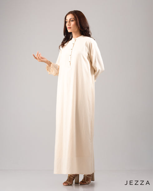 Polyester A Line Dress With Decorative Cuff Detail 60602